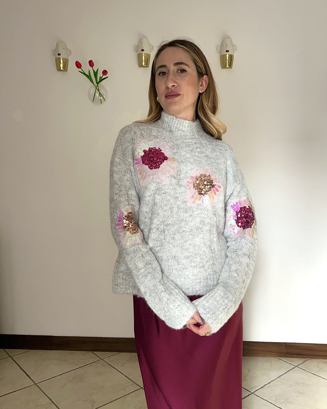 Maglione fiori