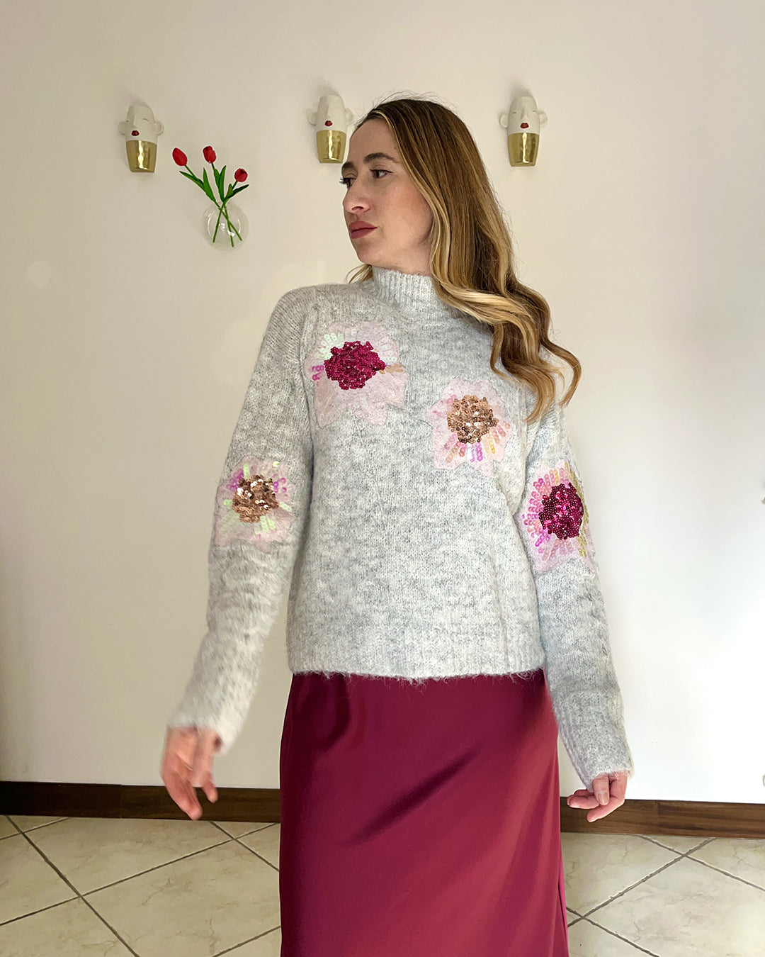 Maglione fiori